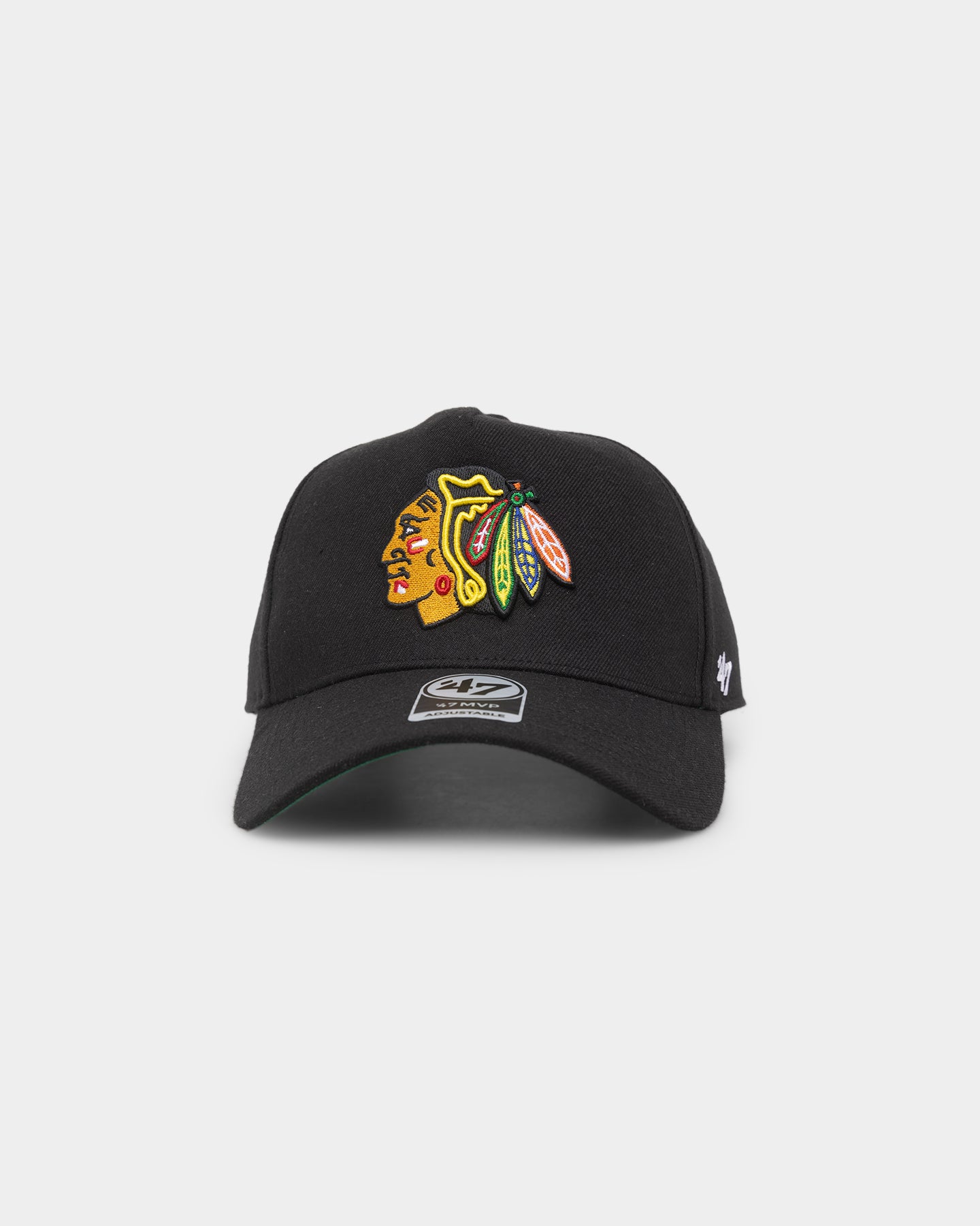 47 Brand Chicago Blackhawks NHL MVP Adjustable Snapback Hat - Official Licensed Black Hockey Cap for Men - Perfect for Game Day, Sports Events & Streetwear Fashion
