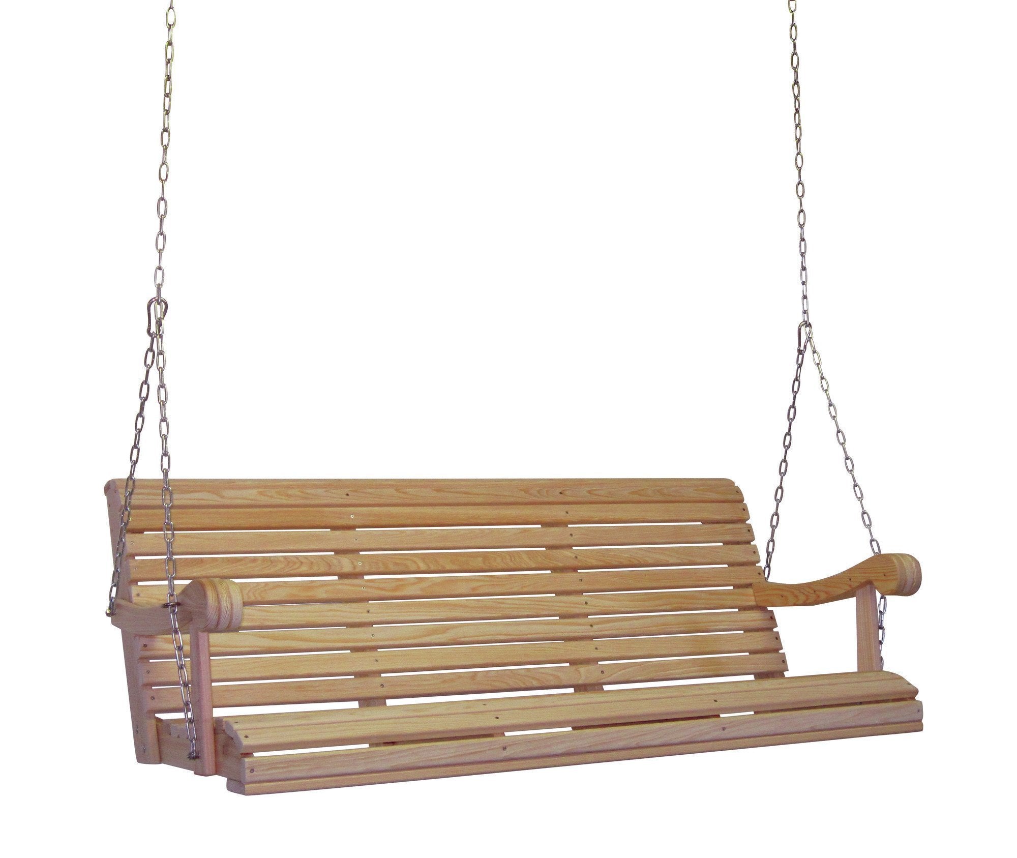 Grandpa Series Cypress Wood Porch Swing - Comfortable Outdoor Hanging Bench for Garden, Patio, and Backyard Relaxation