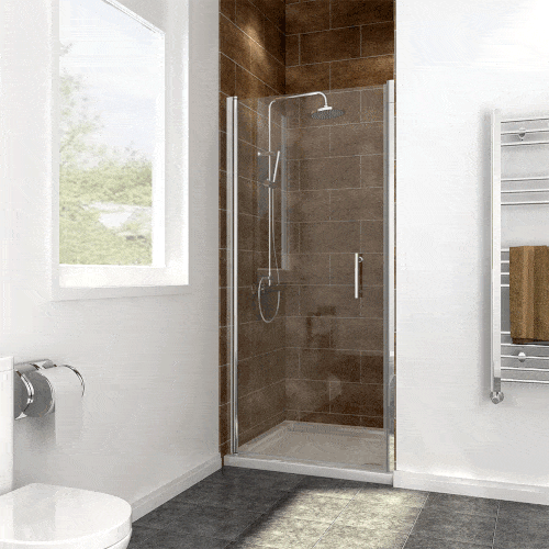 Premium Frameless Pivot Shower Door - Elegant Glass Enclosure for Modern Bathrooms | Perfect for Master Bath, Spa Retreat & Luxury Home Renovations