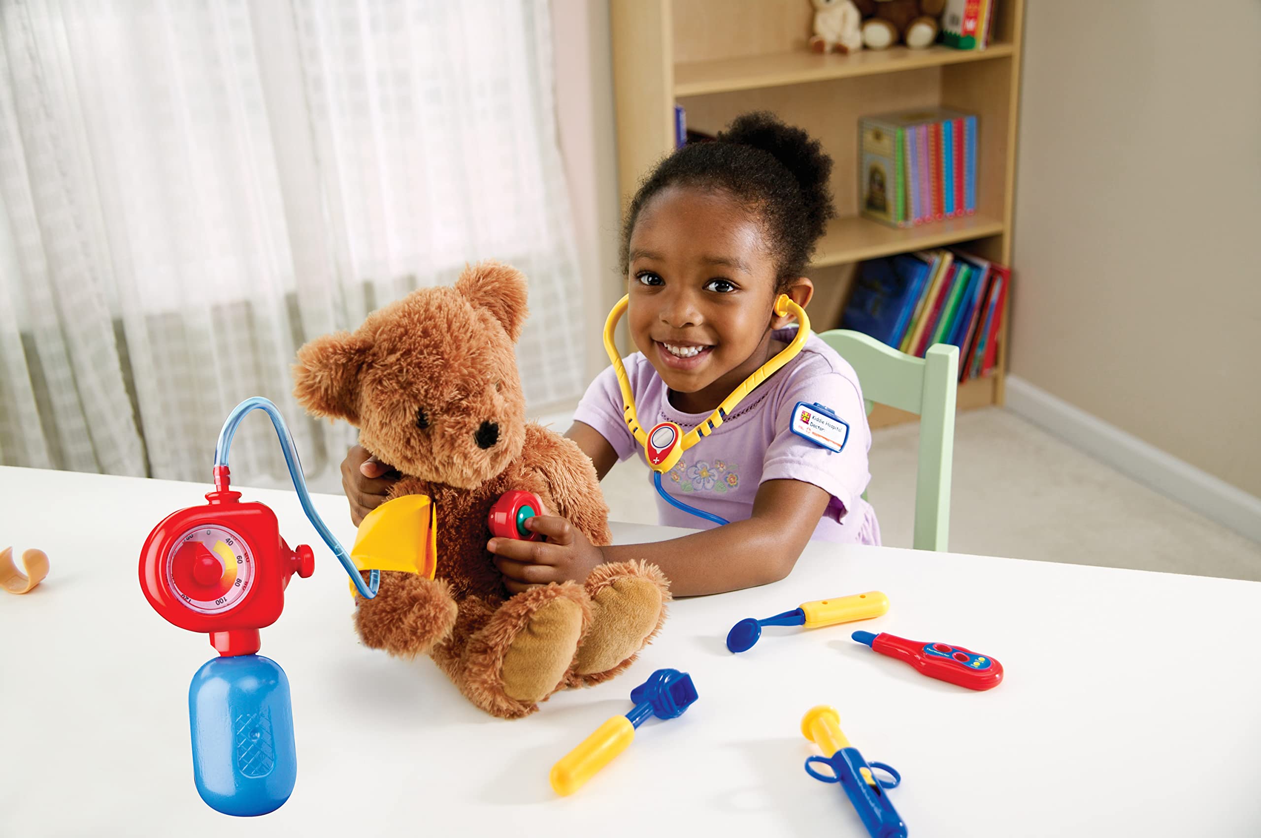 Learning Resources Pretend & Play Doctor Kit - 19 Piece Blue Toy Medical Set for Kids Ages 3+, Toddler Doctor Play Set with Stethoscope & Medical Tools - Perfect for Role Play, Social Emotional Learning & Preschool Education