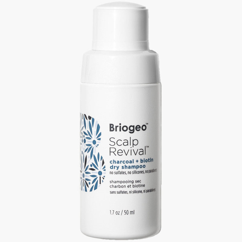 Briogeo Scalp Revival Charcoal + Biotin Dry Shampoo 1.7 oz - Volumizing & Oil Absorbing for All Hair Types - Perfect for Travel, Gym & On-The-Go Refresh