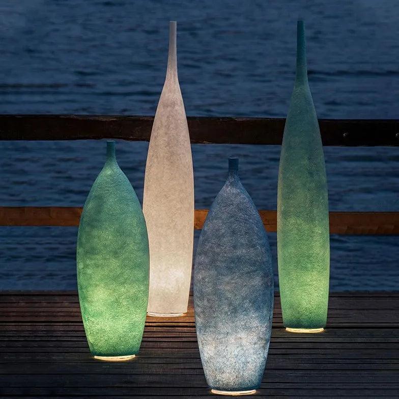 Elegant Vase-Shaped Resin Floor Lamp - Modern Home Decor Lighting for Living Room, Bedroom & Office | Dimmable LED Light with Remote Control