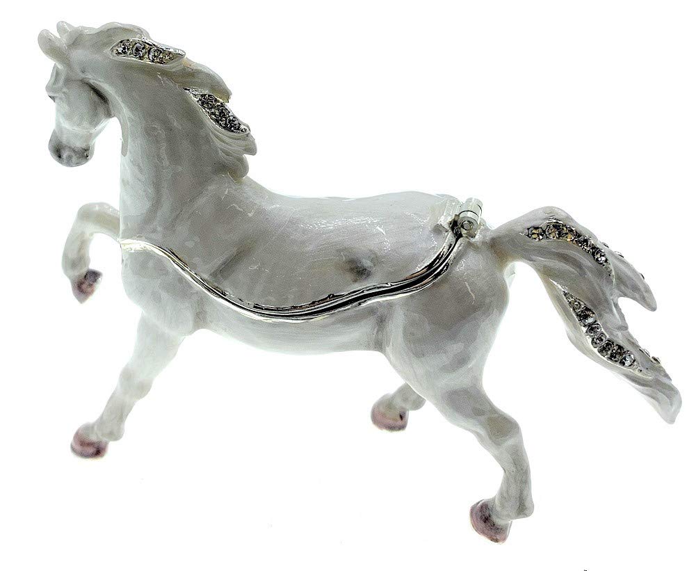 Arabian Horse Crystal Trinket Box - 4.25