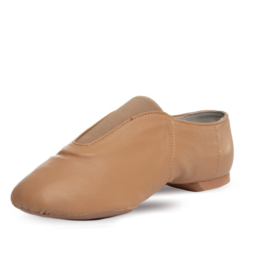 Premium Slip-On Jazz Shoes for Women & Men - Genuine Leather & Elastic Comfort - Perfect for Dance, Practice & Casual Wear