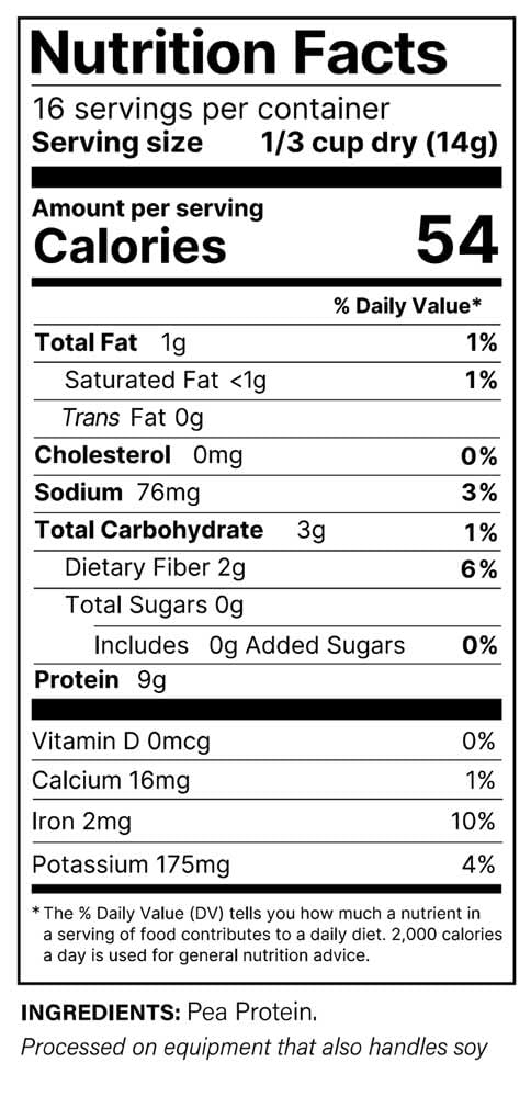Hearty Plant Protein Crumbles - Unflavored, 8 oz (Pack of 6) | Pea-Based, Non-GMO, Gluten-Free, Low Fat & Sodium | Vegan Meat Substitute for Burgers, Tacos & Pasta Dishes