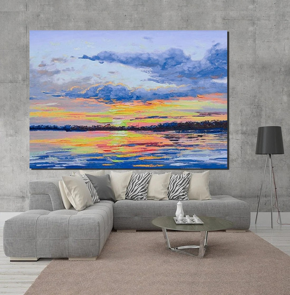 Abstract Landscape Paintings - Heavy Texture Hand Painted Wall Art | Modern Contemporary Canvas Art for Living Room Decor | Perfect for Home, Office & Gallery Display