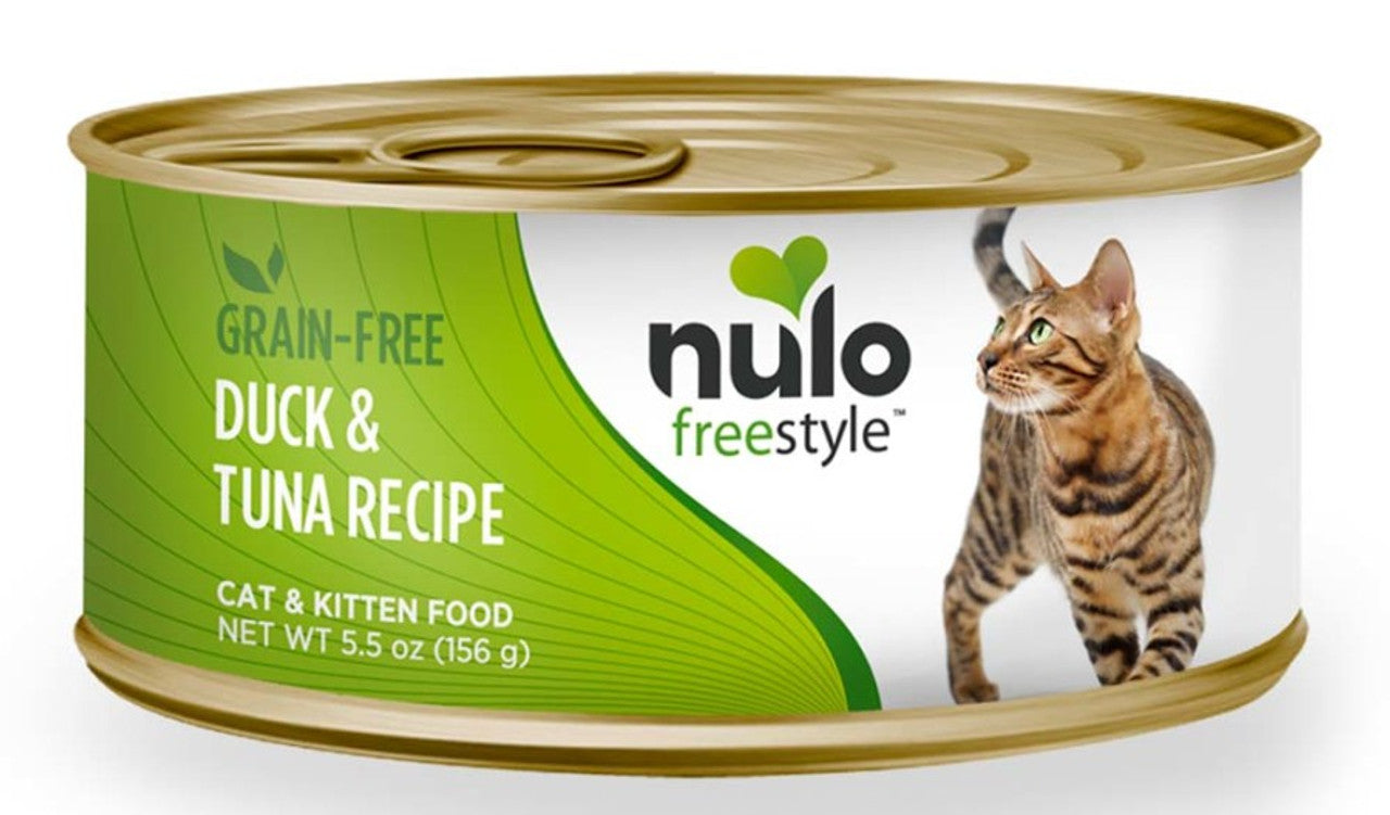 Premium Duck & Tuna Freestyle Pate Wet Cat Food - Grain-Free, High Protein, 5.5oz Cans (Pack of 12) - Perfect for Adult Cats & Kittens at Mealtime or as a Tasty Topper