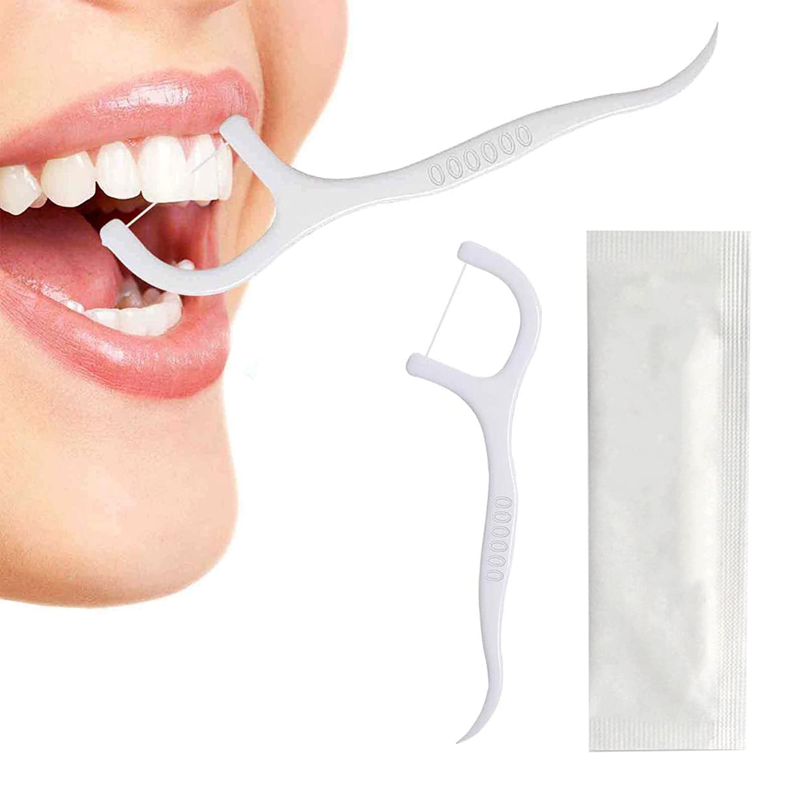 150 Count Individually Wrapped Dental Floss Picks - Unflavored Disposable Flossers for Travel & On-the-Go Oral Care | Perfect for Home, Office, Gym Bag & Daily Hygiene Routine