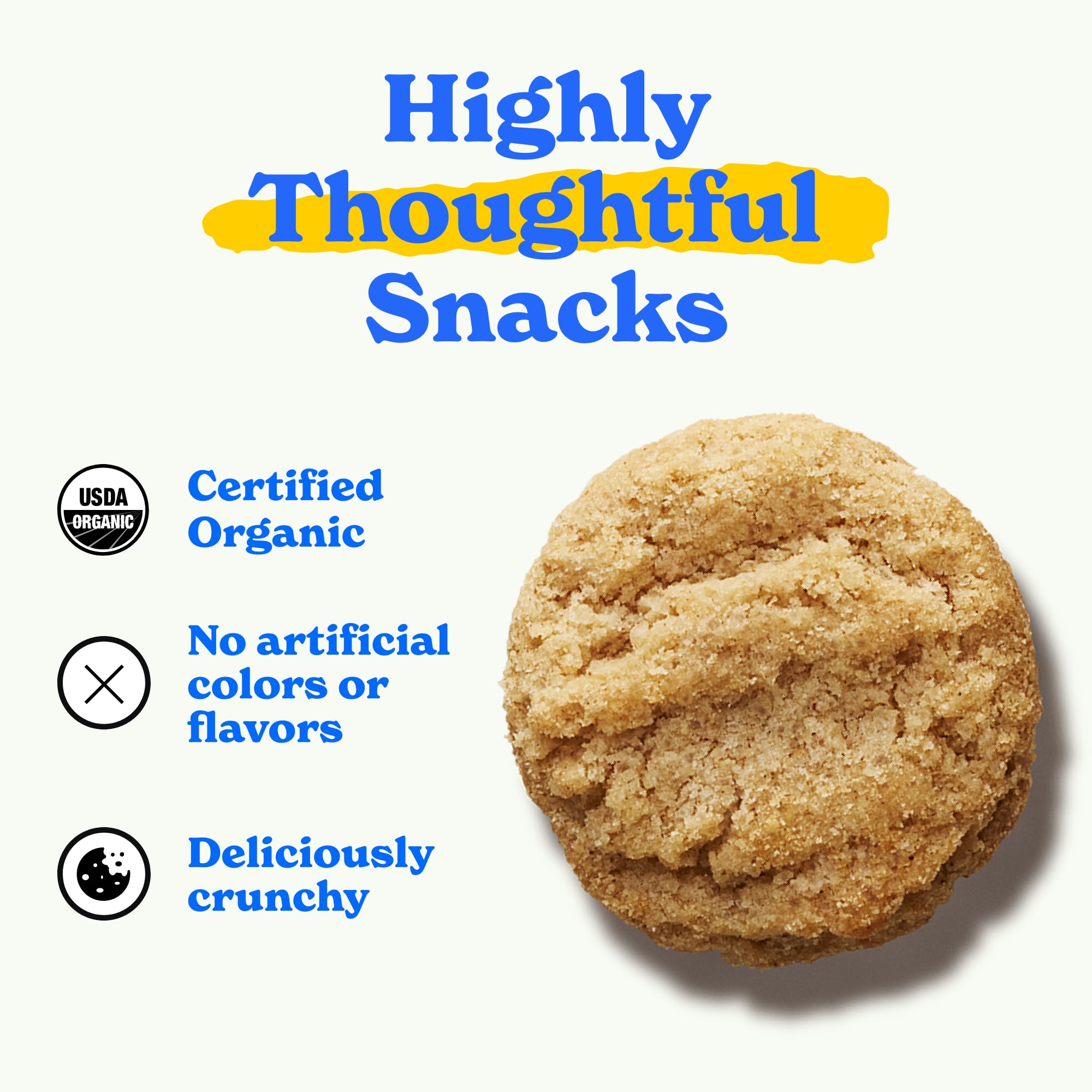 MadeGood Organic Snickerdoodle Crunchy Cookies - Gluten Free Snack (6 Pack, 7oz Each) | Healthy School Lunch, On-the-Go Breakfast & Afternoon Treat