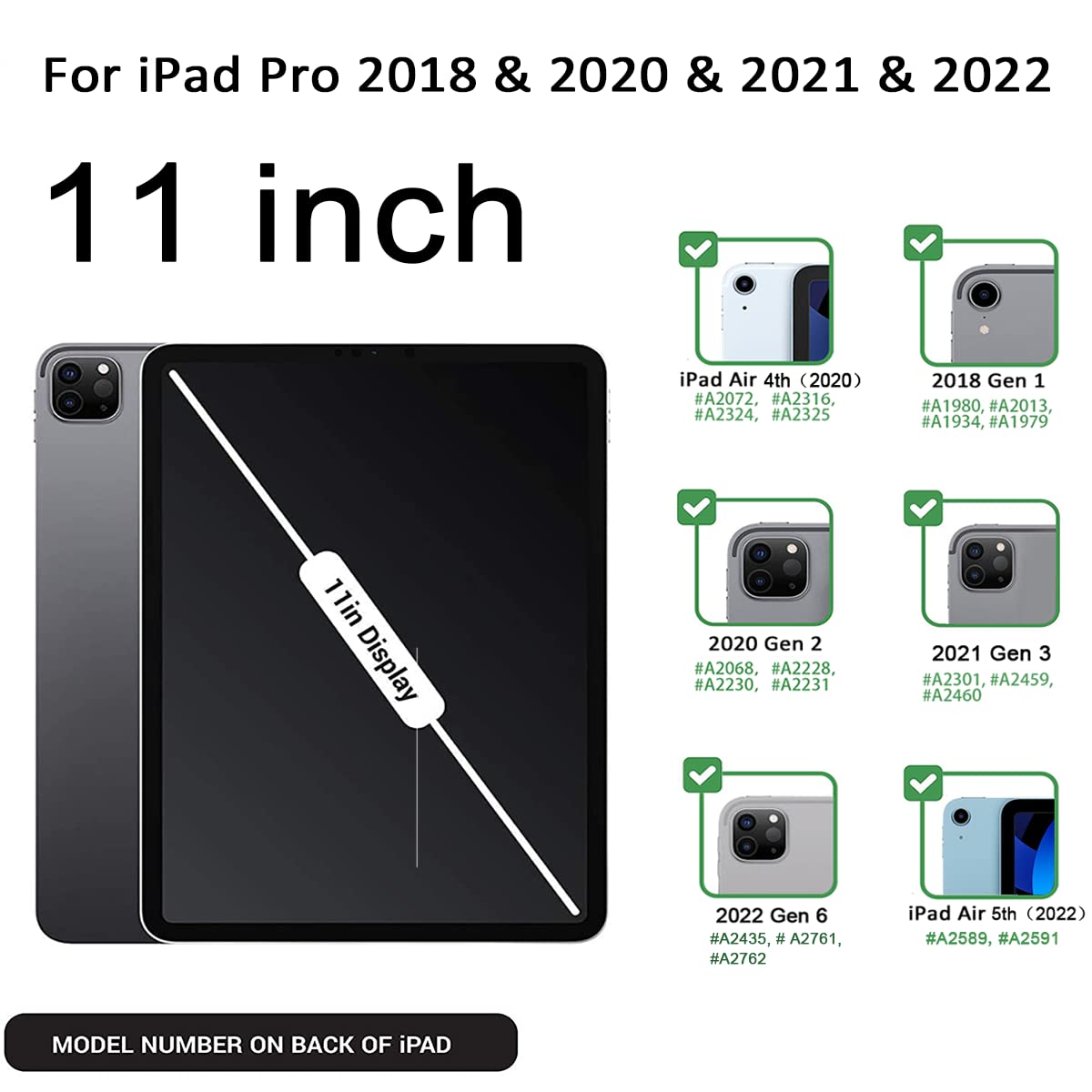 Premium Slim Glitter Sparkle PU Leather Hard PC Stand Smart Cover Case for iPad Air 11 Inch (2024) & iPad Pro 11 Inch (2022/2021/2020/2018) & iPad Air 10.9 Inch (6th/5th/4th Gen) - Rose Gold | Protective Stylish Cover for Work, School & Travel