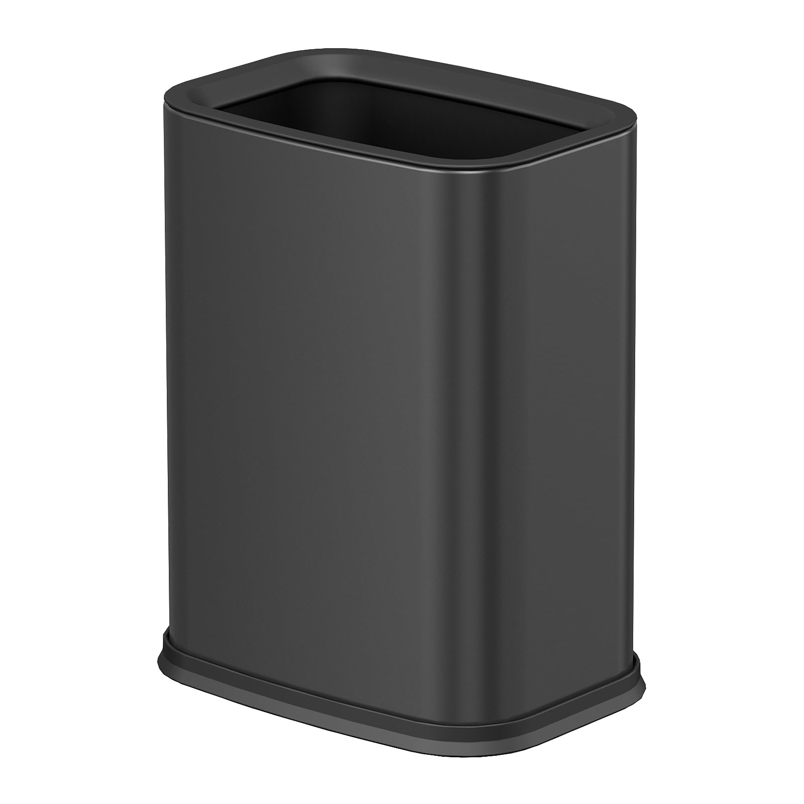 2.6 Gallon Black Metal Bathroom Trash Can with Removable Inner Bucket - Small Office Waste Basket for Bathroom, Kitchen, Bedroom & Office Use