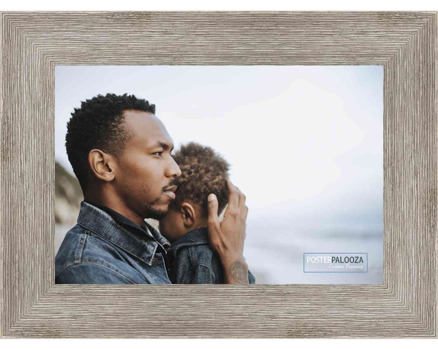 36x20 Distressed Wood Picture Frame with UV Acrylic & Foam Board Backing - Vintage Style Wall Art Display for Posters, Photos, and Canvas Prints - Perfect for Home, Office, and Gallery Decor