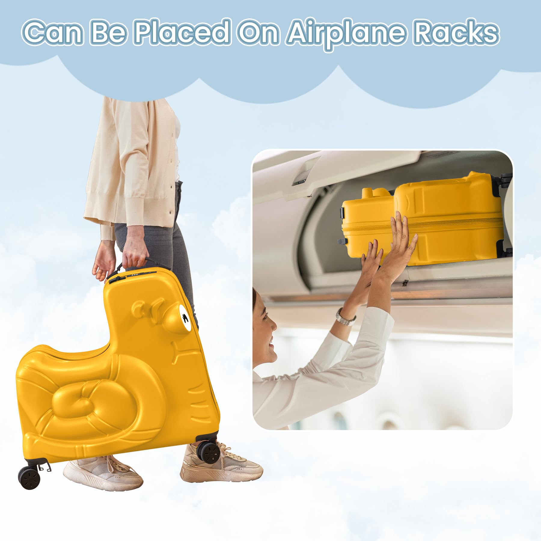 Kids Ride-On Luggage with Spinner Wheels - 22