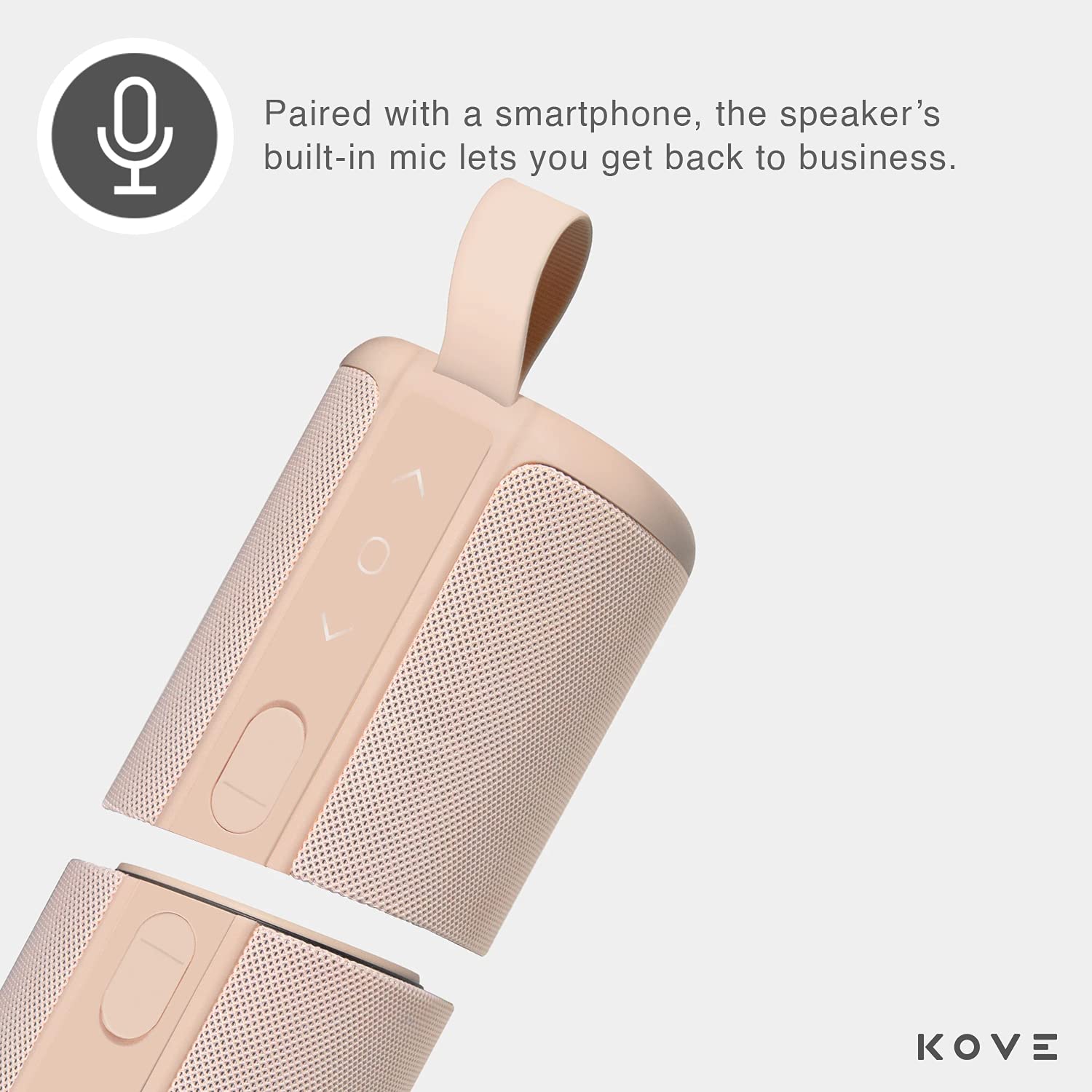 Kove Commuter 2 Portable Bluetooth Speaker - Wireless HD Sound with Deep Bass, Built-in Mic, IPX7 Waterproof (Terracotta) | Perfect for Home, Outdoor, Travel, Beach & Pool Parties