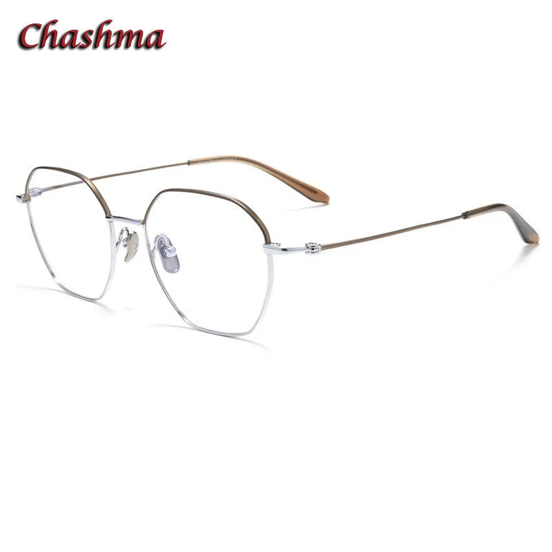 Unisex Titanium Full Rim Flat Top Oval Eyeglasses 84824 - Stylish & Durable for Work, Reading & Everyday Wear