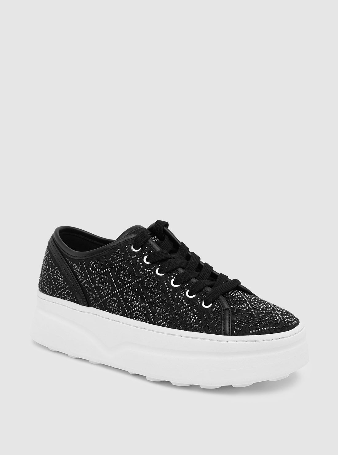 Black Queeny Low Top Sneakers - Women's Casual Comfortable Shoes for Walking, Running & Daily Wear | Fashion Sneakers for Outfits & Street Style