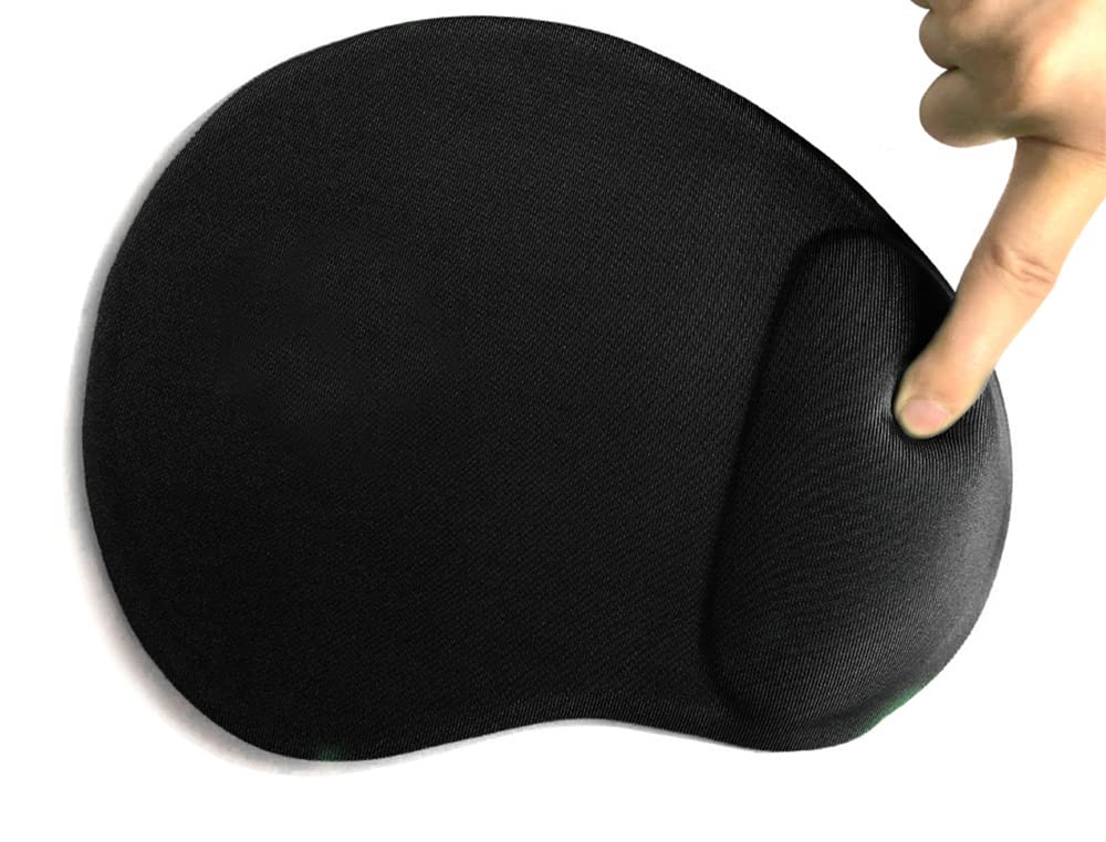 Ergonomic Gel Mouse Pad - Comfortable Wrist Support for Office & Gaming - Non-Slip Rubber Base - Black (Perfect for Computer Work, Typing, and Long Gaming Sessions)