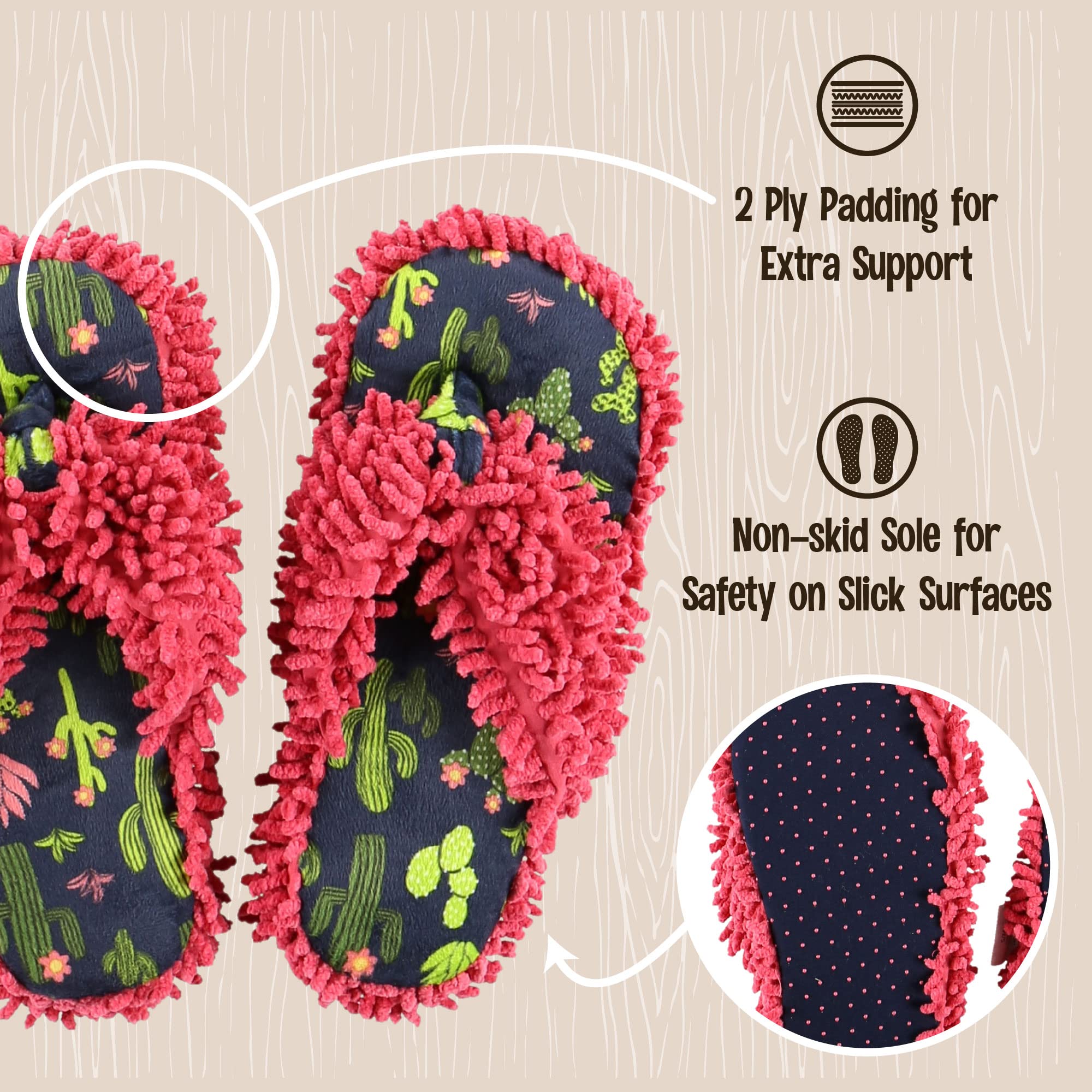 Lazy One Spa Flip-Flop Slippers for Women & Girls - Cozy Fuzzy House Slippers for Relaxation at Home, Spa Days & Lounging