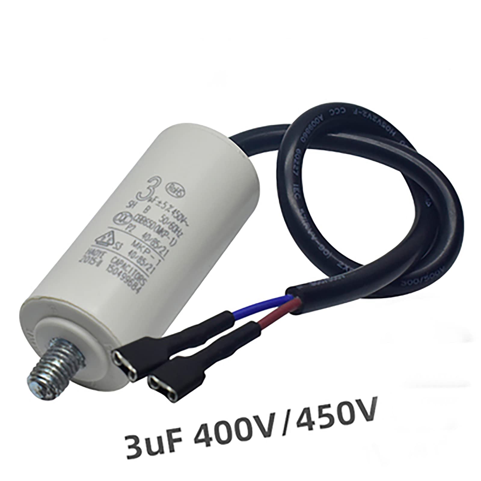 NUHFUFA TY-QZ-109 3uF Refrigerator Starter Capacitor with Overload & Overheat Protection - Compatible with Haier Freezer Compressor - Perfect for Refrigerator Repair & Maintenance