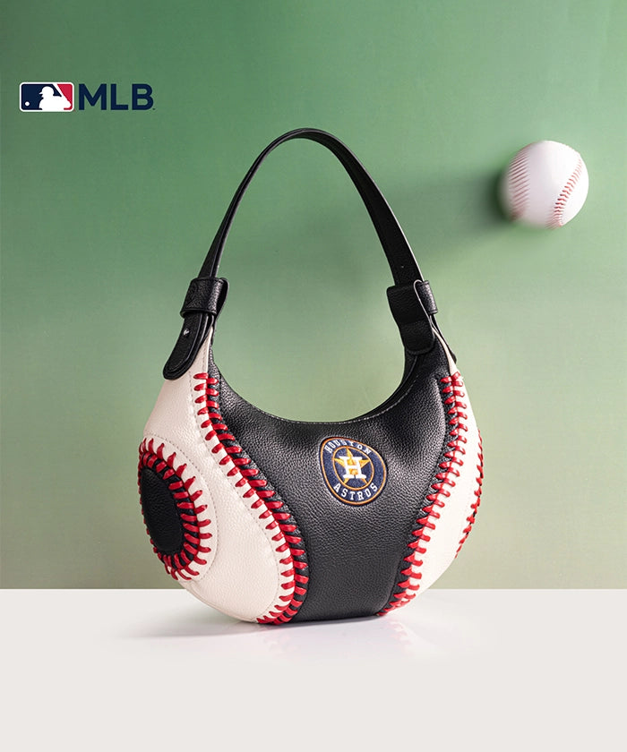 MLB Houston Astros Team Hobo Bag - Official Licensed Baseball Shoulder Bag for Women & Men - Perfect for Game Day, Travel & Casual Outings