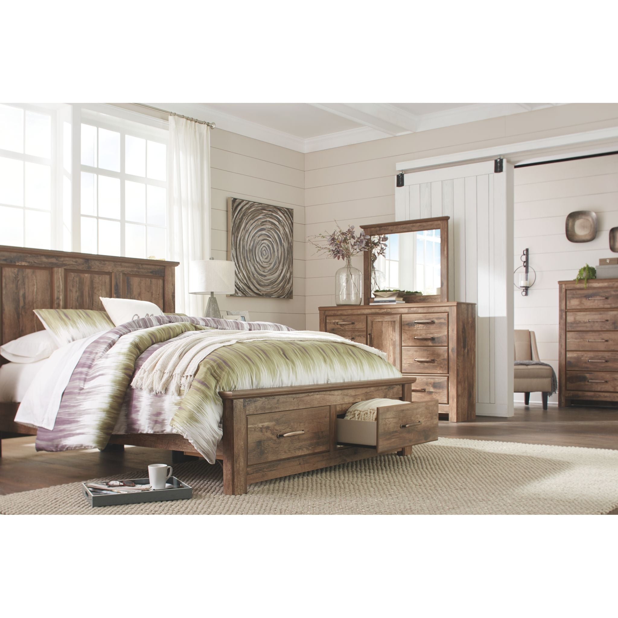 Blaneville Full/Queen Size Upholstered Headboard in Brown - Elegant Bedroom Decor for Master & Guest Rooms