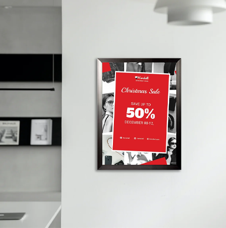 27x41 Poster Frame - Carbon Steel Swing Frame for Wall Display - Perfect for Home Decor, Office Art, and Gallery Exhibits