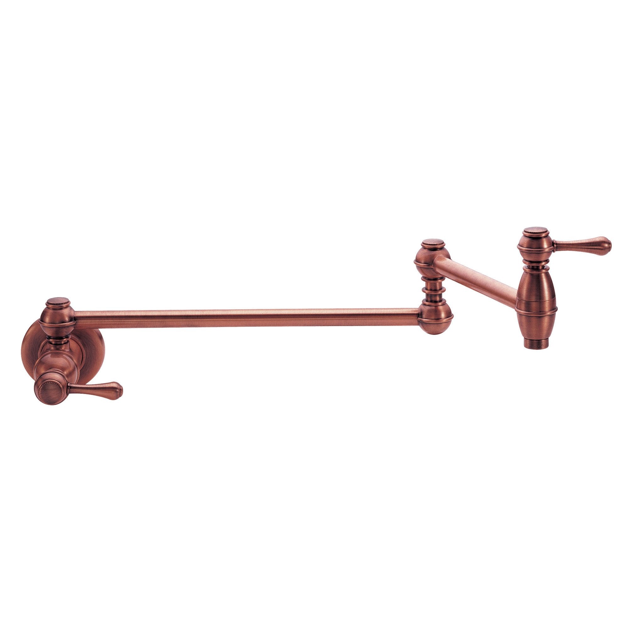 Danze Opulence Traditional Antique Copper Wall Mount Pot Filler Faucet - Premium Kitchen Faucet for Filling Large Pots & Pans - Perfect for Cooking, Canning & Home Brewing
