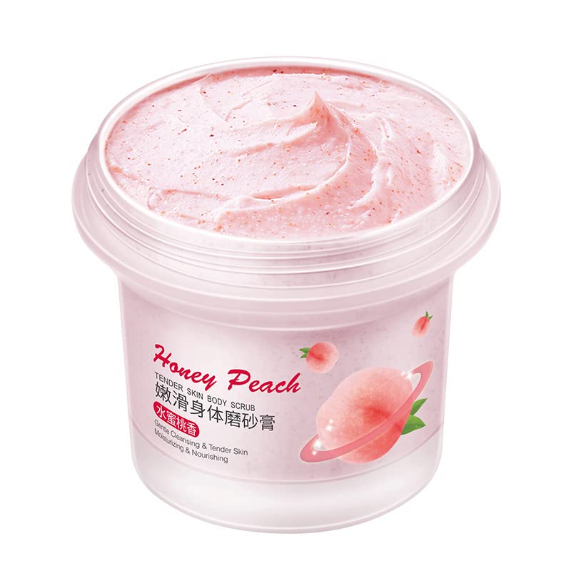 Cellu'Natral Peach Smooth & Tight Body Scrub - Exfoliating & Moisturizing Body Wash for Soft Skin - Perfect for Dry Skin Care & Spa Day at Home