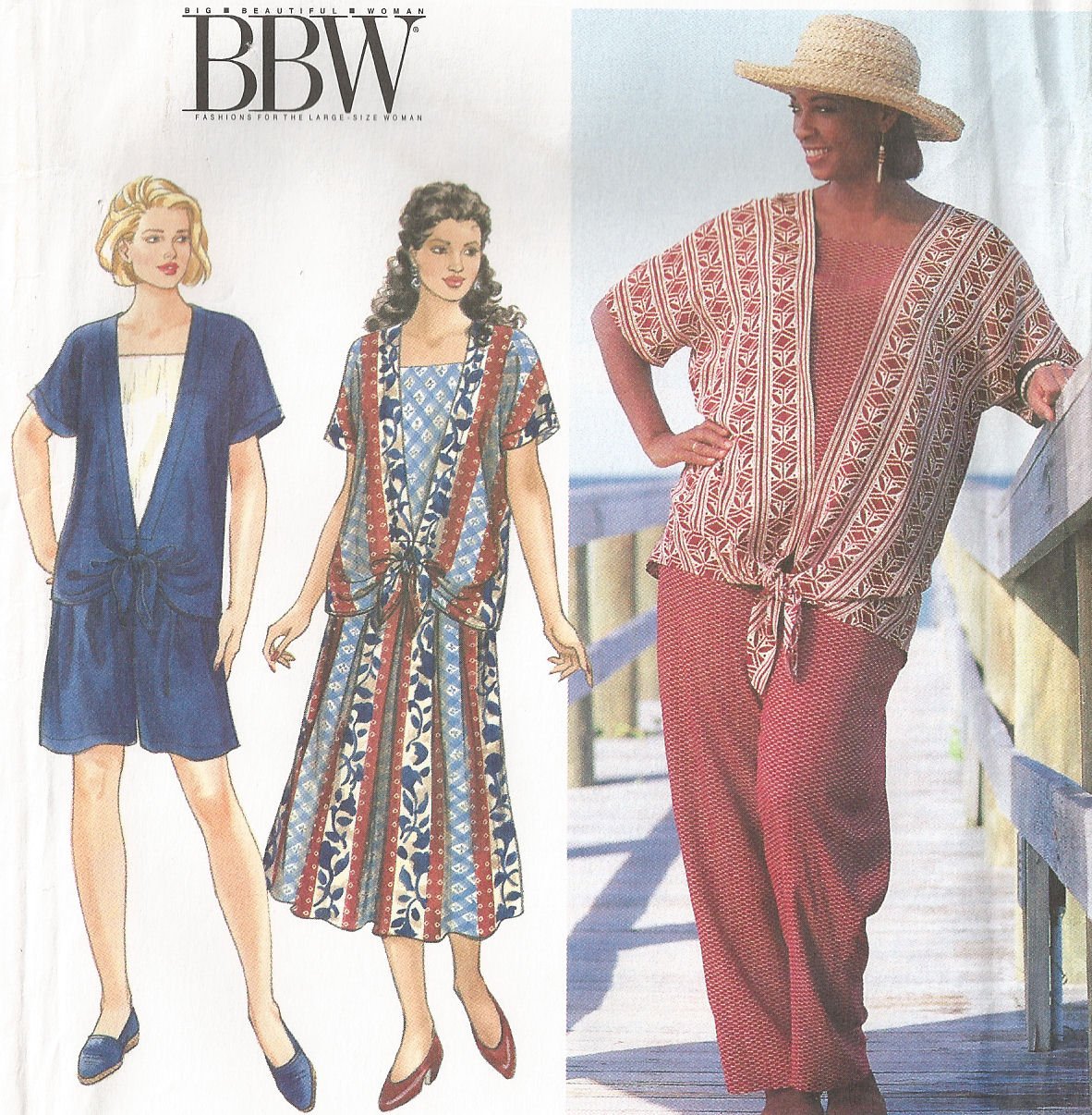 Vintage Sewing Pattern 9537 - Casual Resort Wardrobe for Plus Size Women 18W-24W | DIY Summer Dresses & Beachwear Sewing Project