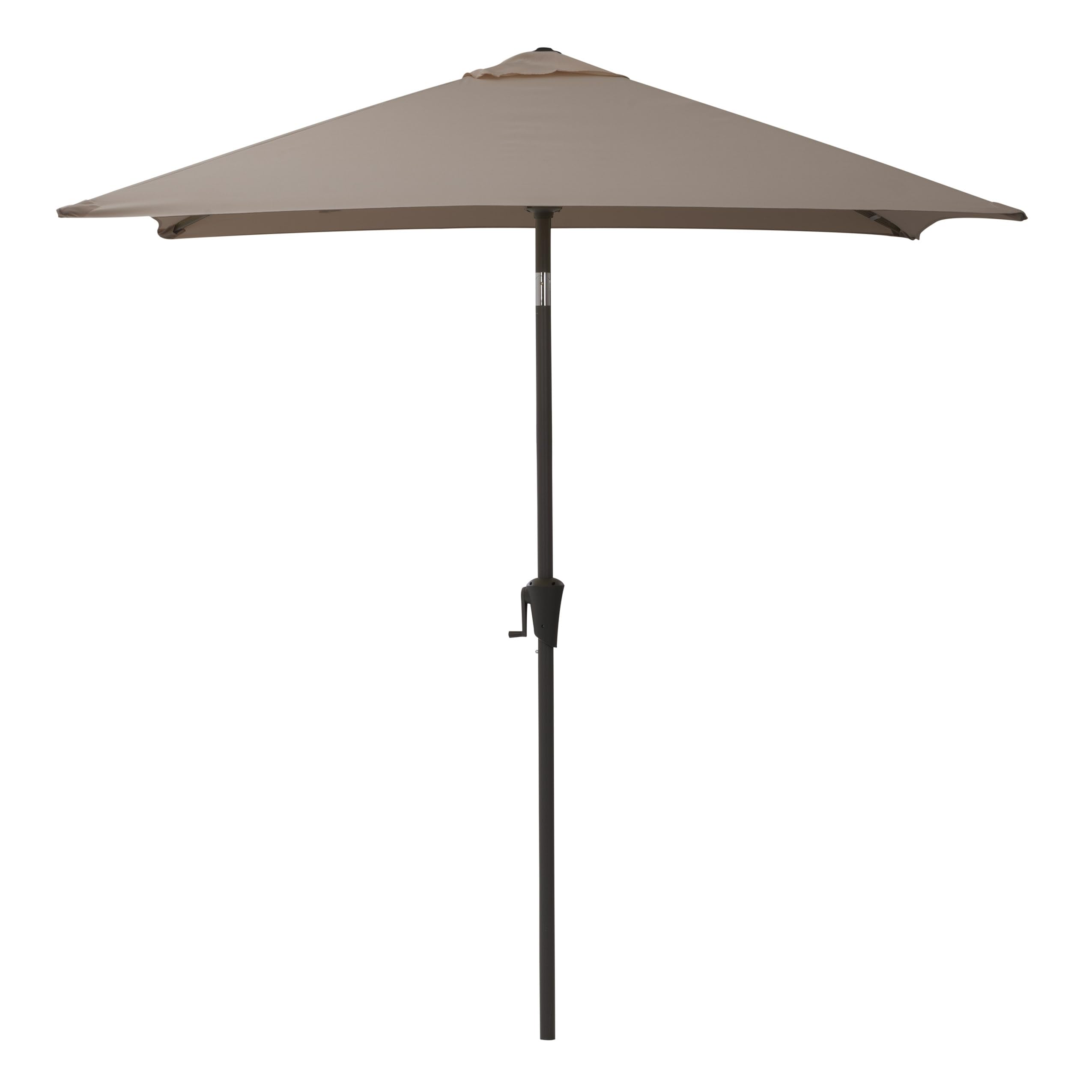 CorLiving PPU-330-U Outdoor Patio Umbrella in Sand Gray - UV Protection & Wind Resistant for Garden, Poolside, and Backyard Relaxation