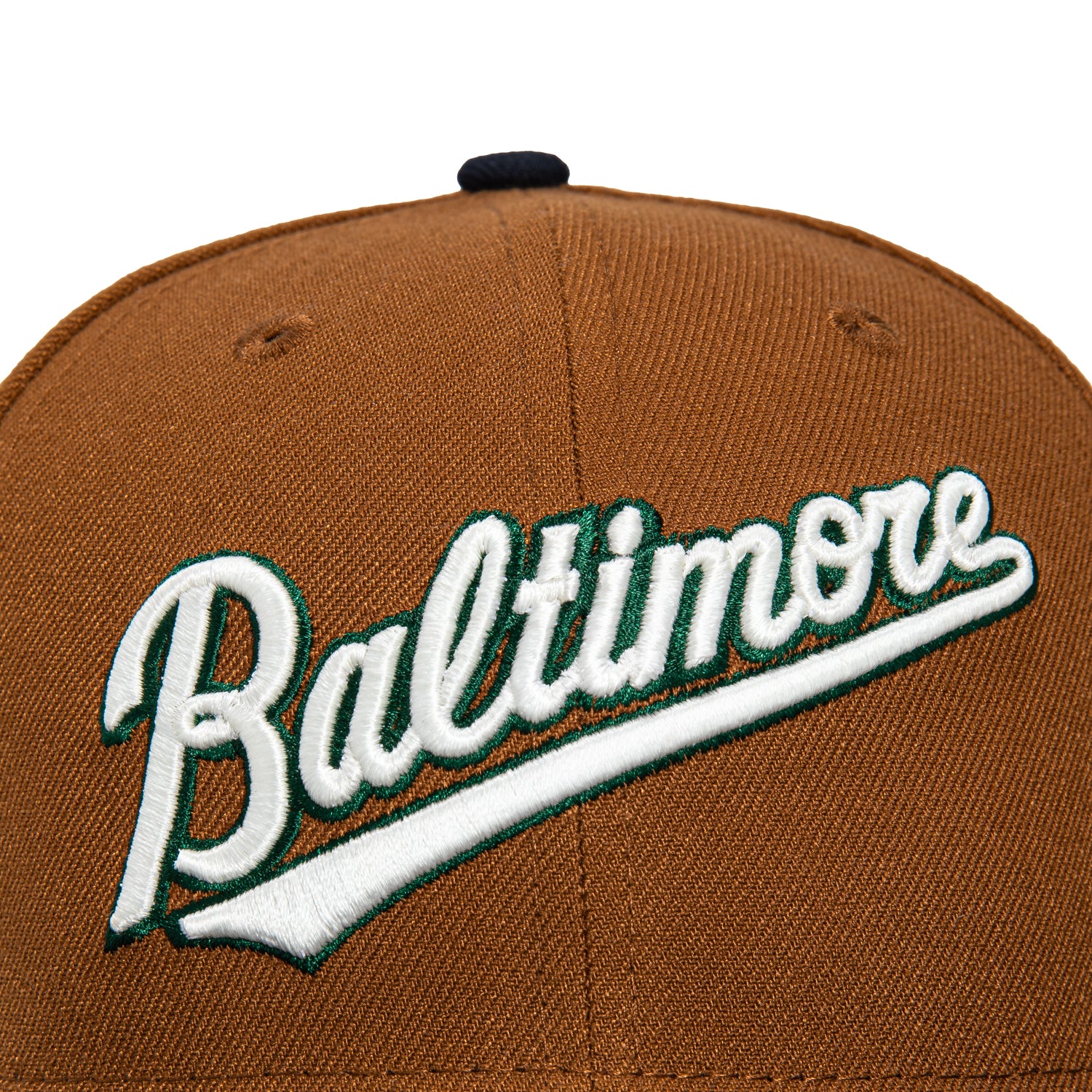 New Era 59Fifty Baltimore Orioles 25th Anniversary Stadium Patch Script Baseball Cap - Khaki & Navy - Adjustable Snapback Hat for Men & Women - Perfect for Baseball Games, Sports Events & Streetwear Fashion
