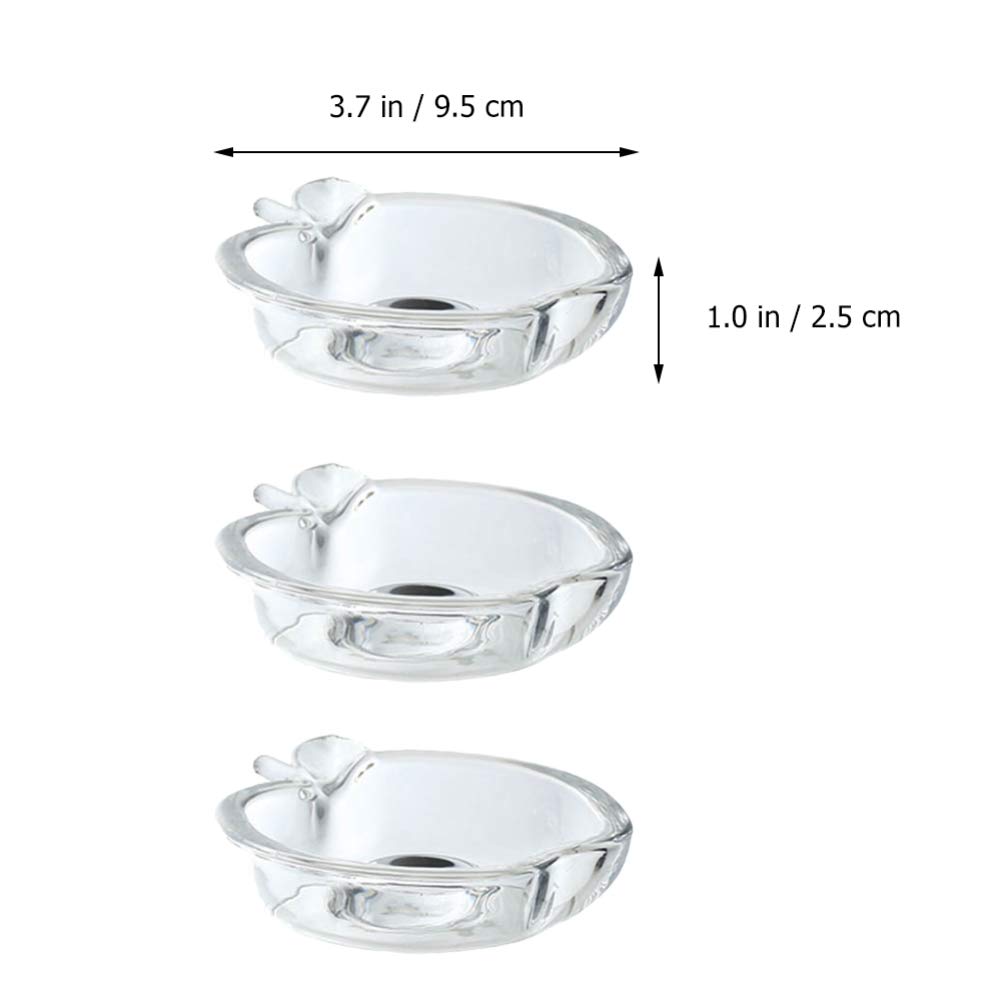 6-Piece Glass Seasoning Dishes Set - Small Dipping Bowls, Appetizer Plates, Ketchup Saucers & Mini Dessert Dishes - Perfect for Condiments, Snacks, Sushi Soy Sauce, and Party Serving