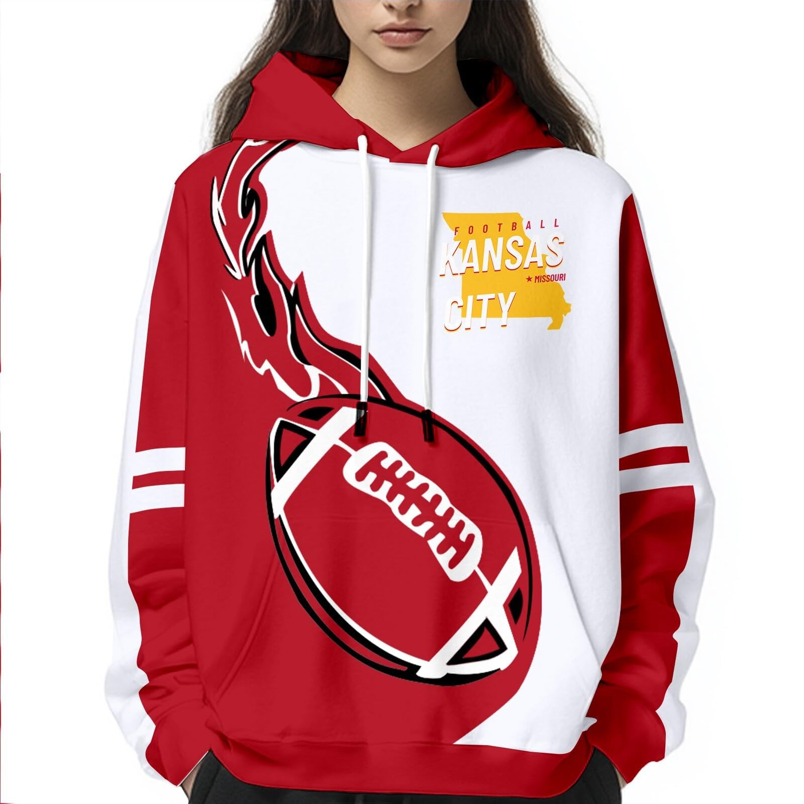 Men's & Women's Football Hoodies - Team City Sweatshirts with Drawstring Hood & Long Sleeves | Fan Apparel, Casual Wear & Game Day Outfits