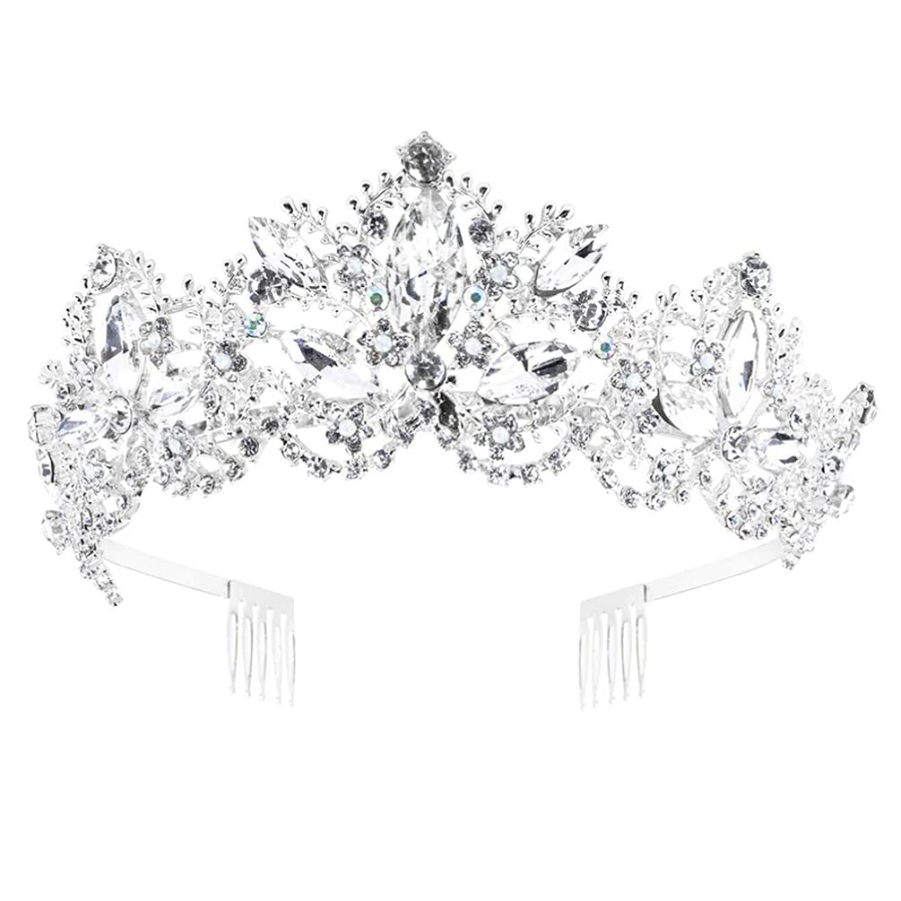 1pc Baroque Crystal Rhinestone Tiara Crown - Vintage Princess Birthday Headdress, Gold Bridal Hair Accessories for Weddings, Bridesmaids & Special Occasions | Elegant Hair Decor for Parties, Prom, Pageants & Photo Shoots