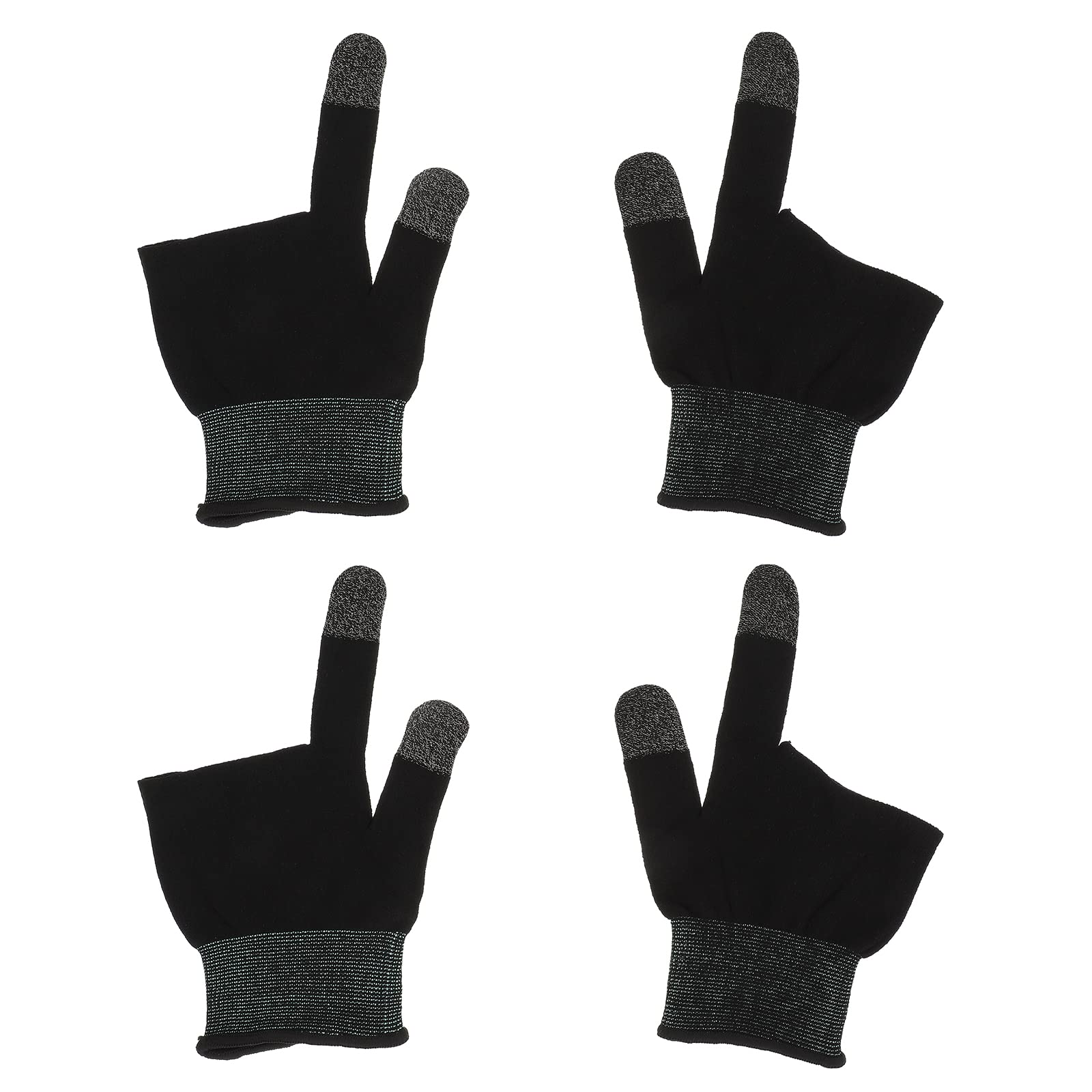 iFundom 2Pcs Carbon Fiber Gaming Finger Sleeves for Men - Sweat Resistant, Thin & Breathable Design for Esports, Mobile Gaming & Touchscreen Devices