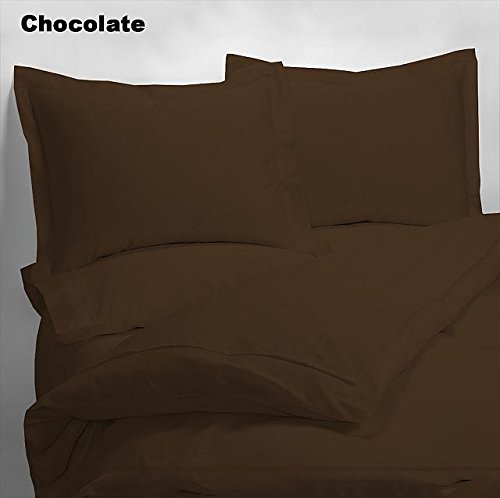 ParadiseHouse Luxury 600 Thread Count 7-Piece King Size Bed in a Bag - 100% Egyptian Cotton Solid Chocolate Sheets Set | Perfect for Master Bedrooms, Guest Rooms & Hotel Style Comfort