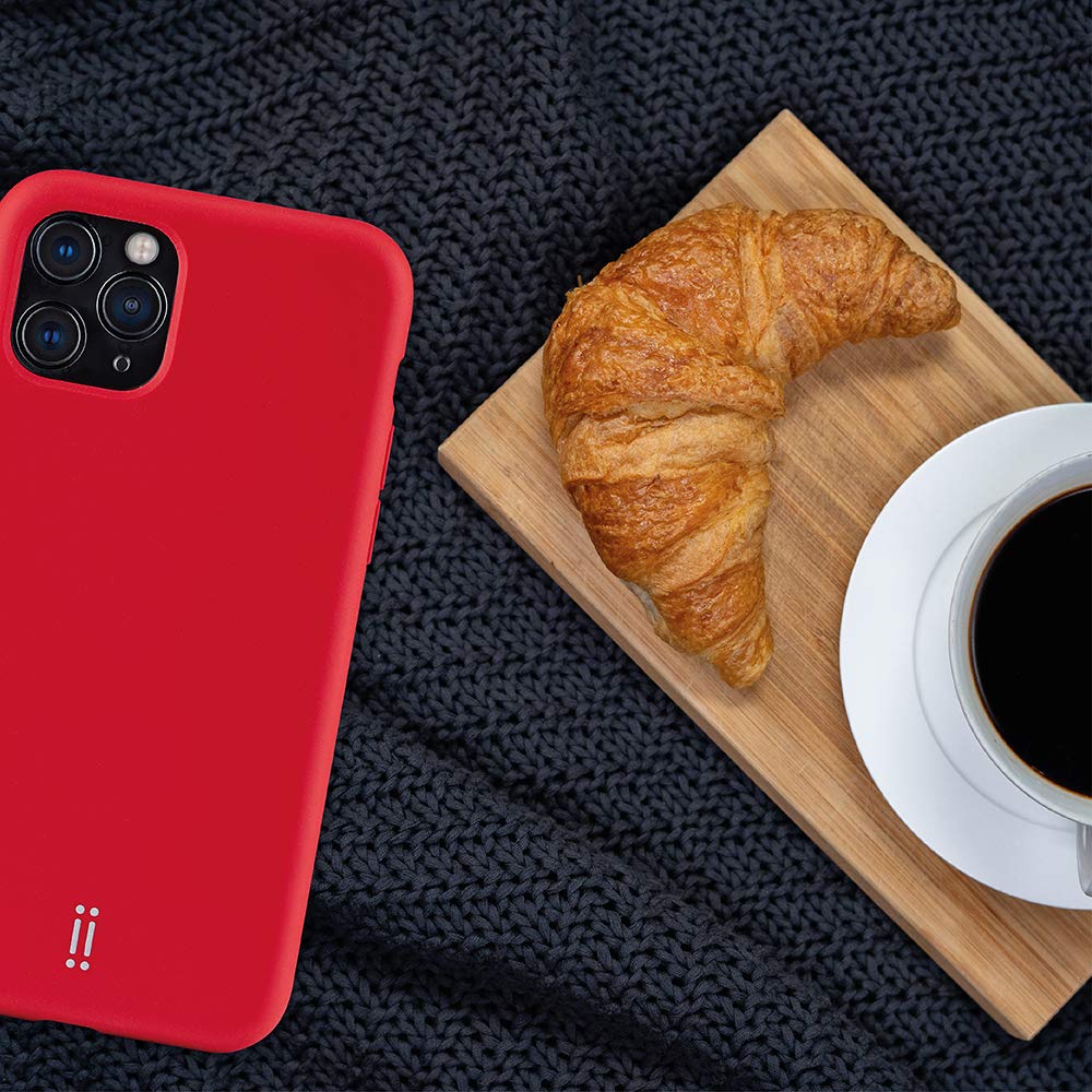 aiino - Heavy Duty Shockproof Silicone Case for iPhone 11 Pro Max with Soft Microfiber Lining | Perfect for Outdoor Activities, Work & Travel (Red)
