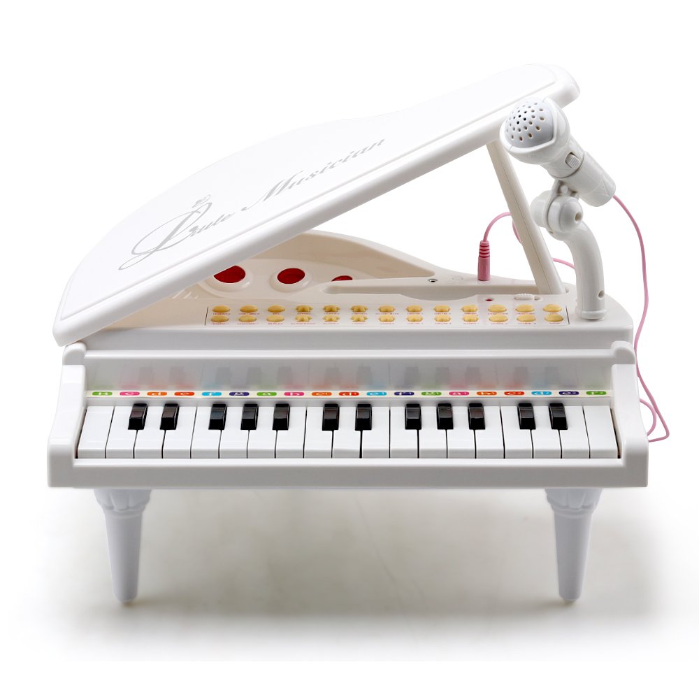 31-Key Kids Piano Keyboard Toy - Portable Electronic Piano for Toddlers & Beginners Ages 3-4 | White Musical Learning Toy | Perfect Birthday Gift for Boys & Girls | Home Play, Early Music Education, Preschool Learning