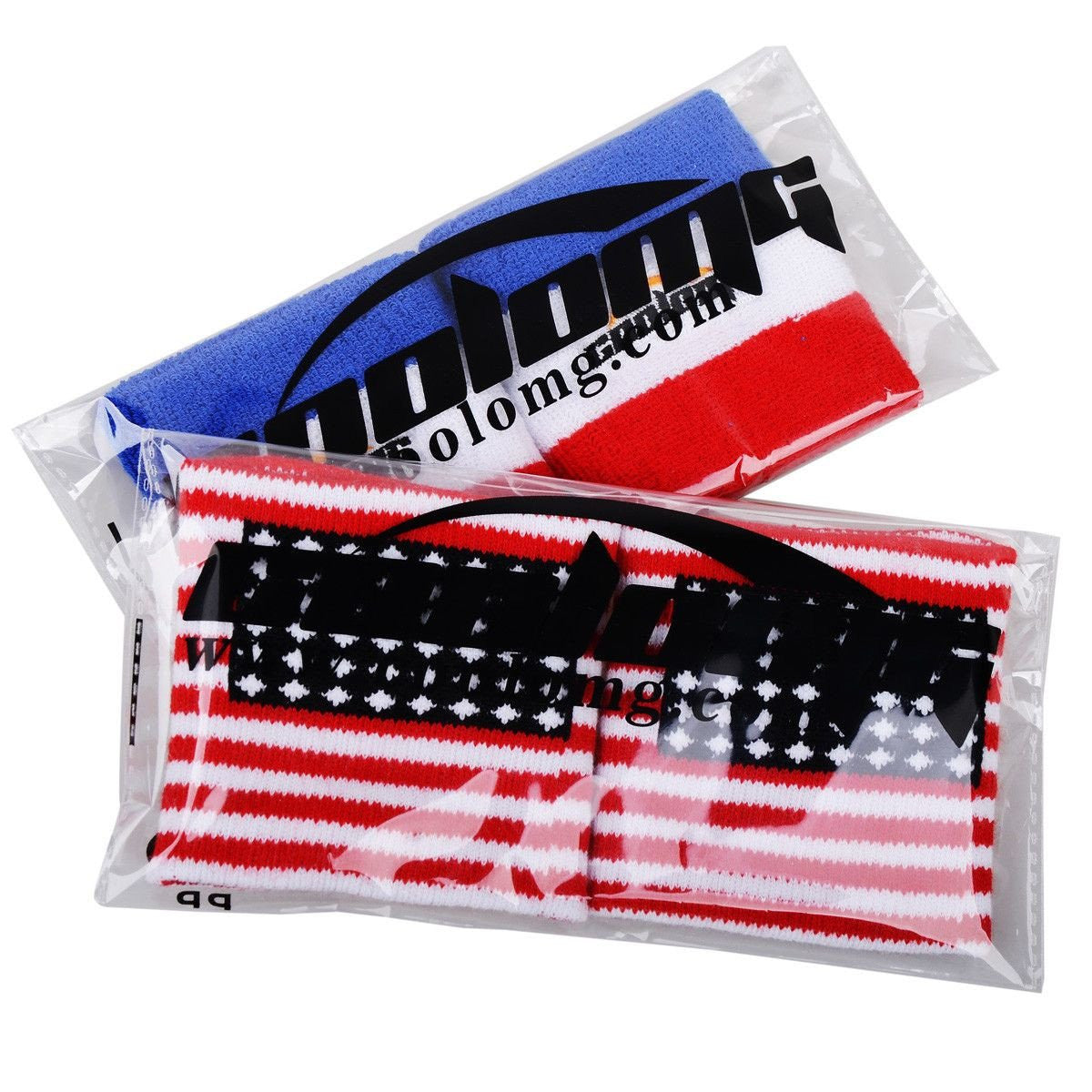 Patriotic Cotton American Flag Wristbands - Comfortable & Durable for Sports, Concerts & 4th of July Celebrations