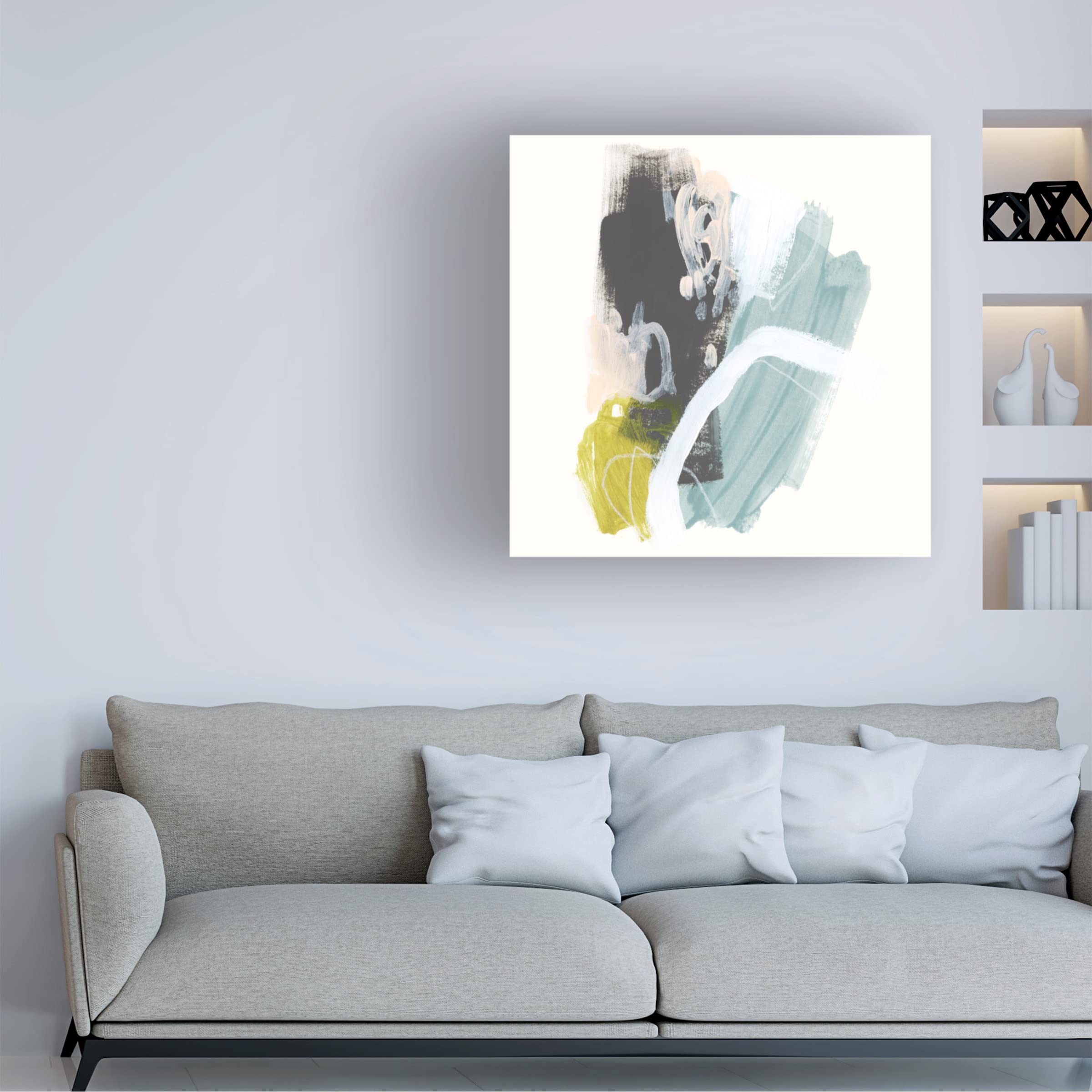 Trademark Fine Art 'Mixed Metaphor VIII' Canvas Wall Art Print by June Erica Vess - Modern Abstract Painting for Living Room, Bedroom & Office Decor