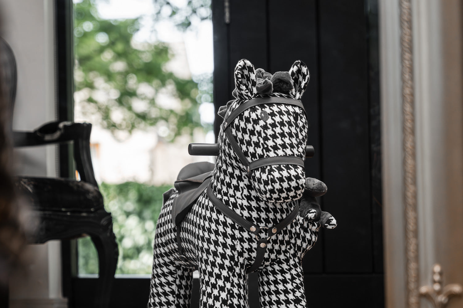 Dazzle & Jet Rocking Horse - Classic Wooden Rocking Horse for Kids, Perfect for Nursery Decor, Playroom, and Gift for Toddlers