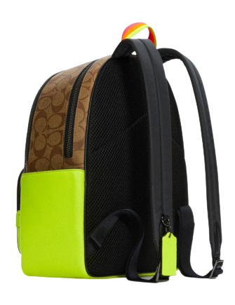 Coach Court Backpack in Colorblock Signature Canvas - Stylish Laptop Backpack for Women & Men, Perfect for Work, School & Travel