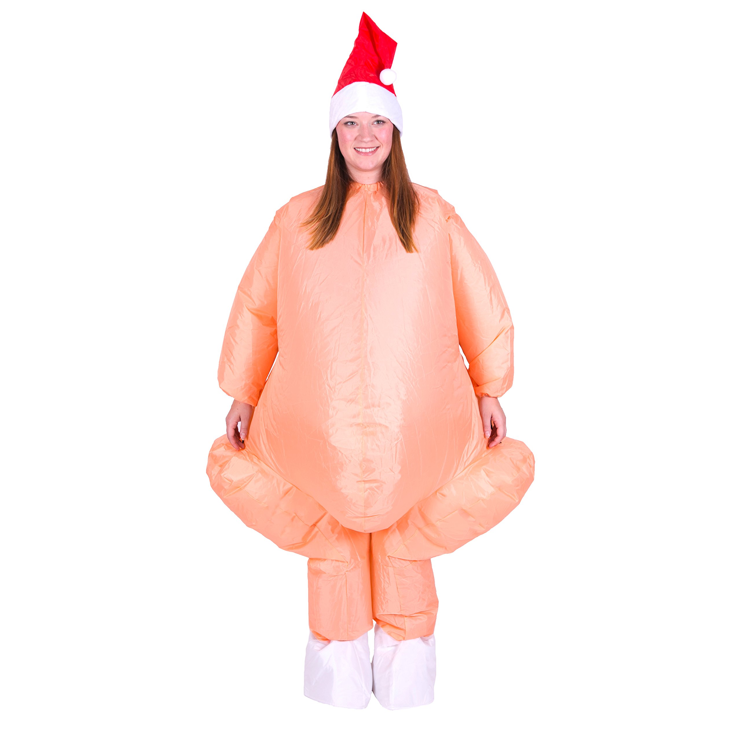 **Funny Christmas Thanksgiving Turkey Inflatable Costume for Adults - One Size Fits Most - Perfect for Holiday Parties, Parades & Festive Events**
