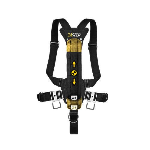 XDEEP STEALTH 2.0 Scuba Diving Harness - No Wing Pocket - Comfortable & Adjustable for Professional Divers - Perfect for Deep Sea Exploration & Technical Diving