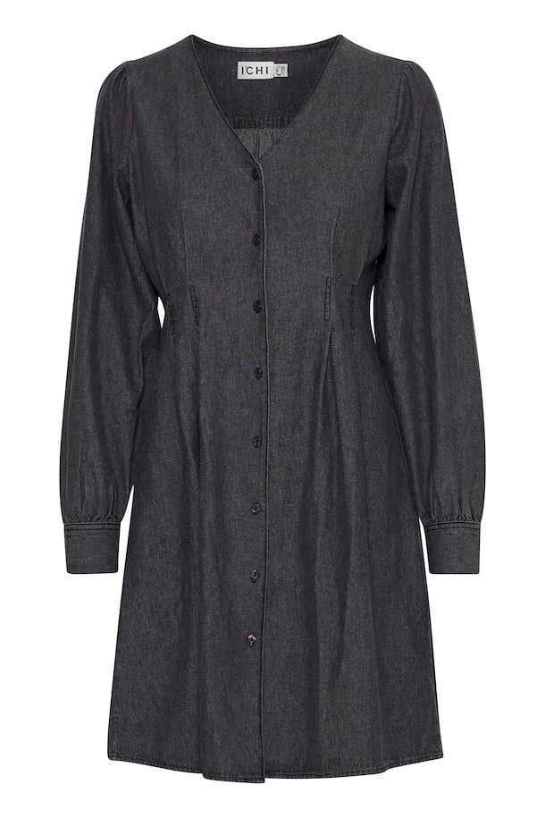 Annabelle Denim Dress for Women - Washed Black Vintage Style Mid-Length Jean Dress - Perfect for Casual Outings, Date Nights & Summer Fashion