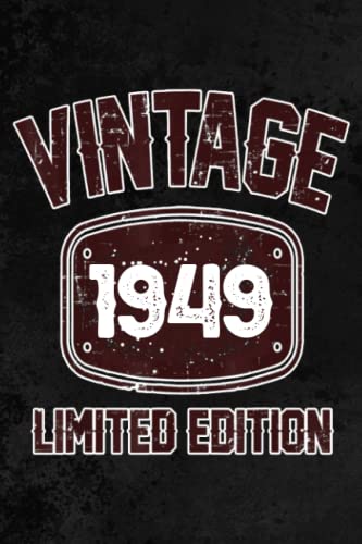 Vintage 1949 Notebook Journal - Legendary Birthday Gift for 73 Year Old Dad & Mom | Classic Leather Writing Notebook for Journaling, Notes & Memoirs | Perfect 73rd Birthday Present for Parents, Grandparents