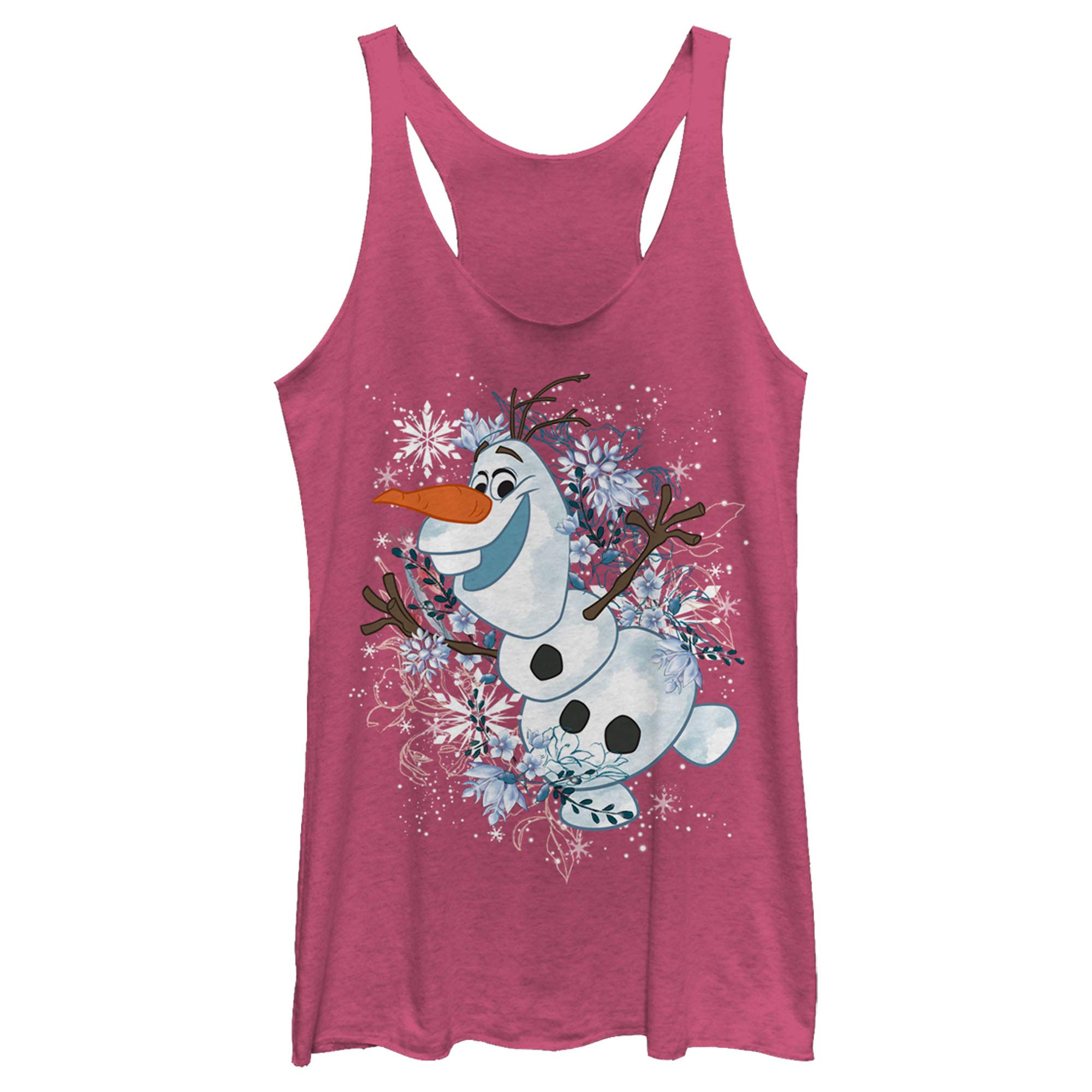 Fifth Sun Women's Frozen Olaf Dream Tri-Blend Racerback Layering Tank Top | Soft Breathable Fabric | Perfect for Disney Fans, Summer Outfits & Layering