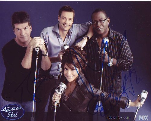 RYAN SEACREST RANDY JACKSON & PAULA ABDUL Signed Autographed AMERICAN IDOL Photo - Collectible Memorabilia for Music Fans & TV Show Enthusiasts