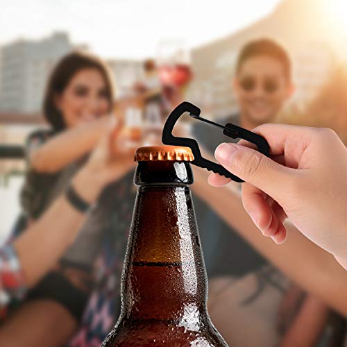 2 Pack Heavy Duty Retractable Keychain with Multitool Carabiner & Belt Clip - 23.5