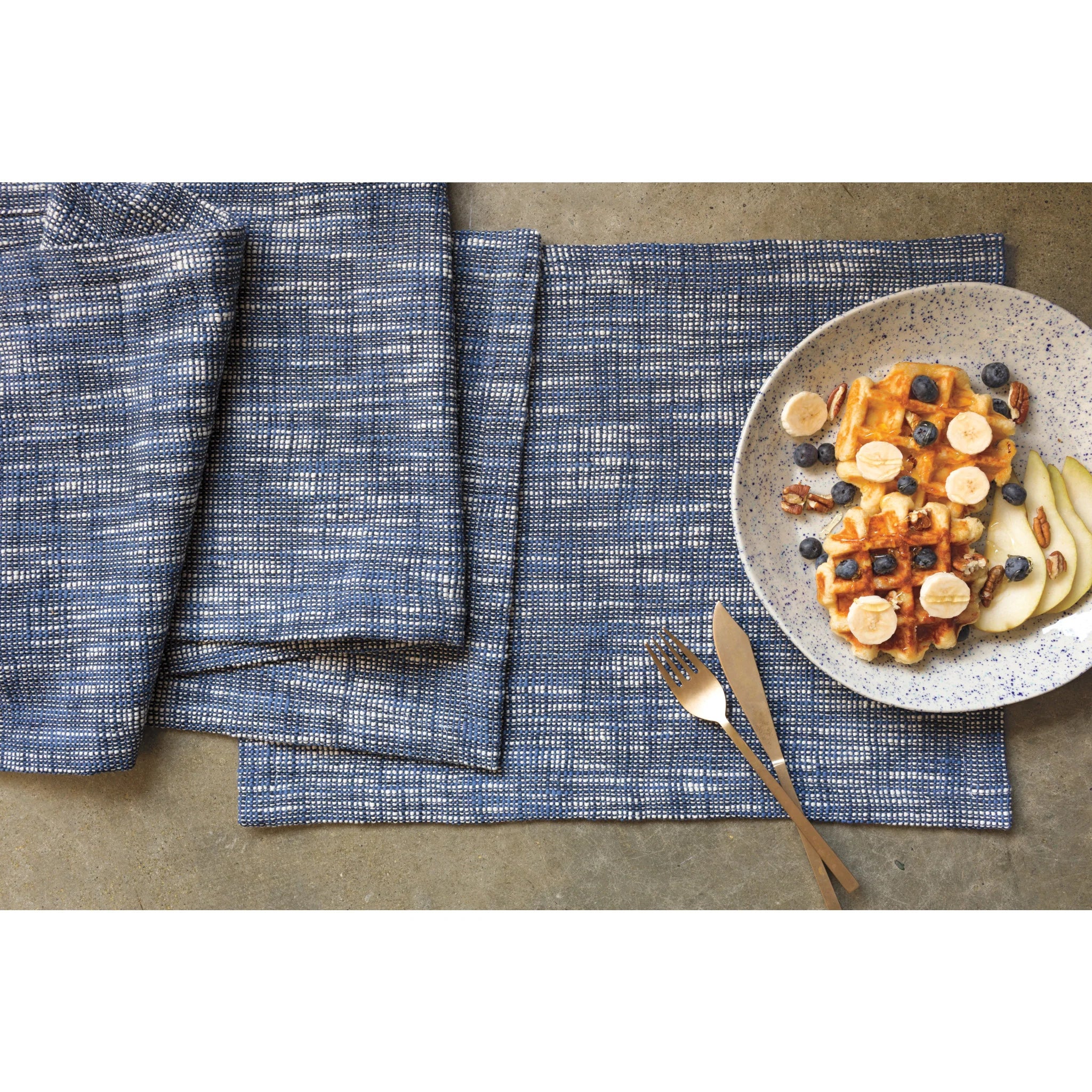 Now Designs Medley Blue Table Runner - Elegant Dining Table Decor for Holidays, Weddings & Home Decor